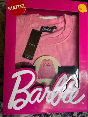 Barbie Pink Crewneck Sweatshirt with Logo